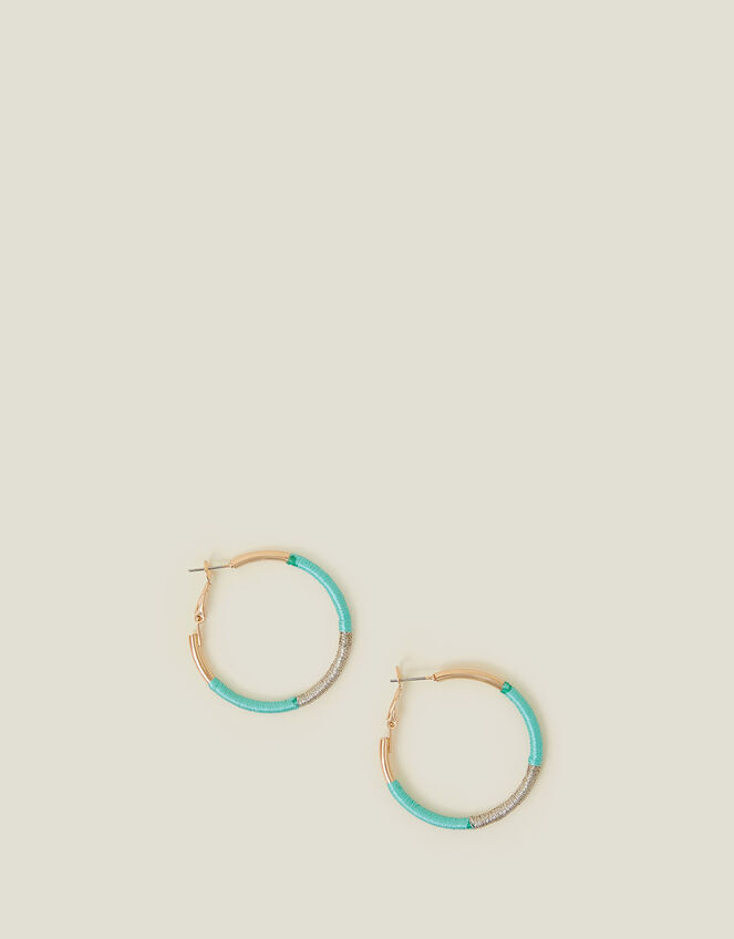 Wrapped Hoop Earrings, , large