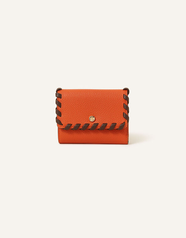 Whipstitch Purse, Orange (ORANGE), large