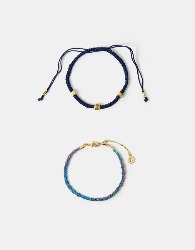 2-Pack 14ct Gold-Plated Cord Bracelets, , large