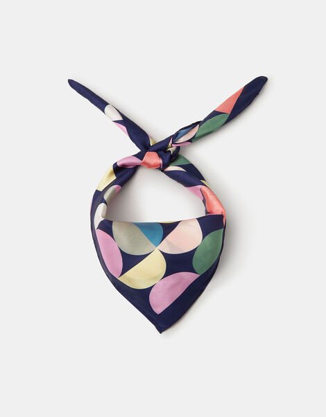 Retro Spot Square Satin Scarf, , large