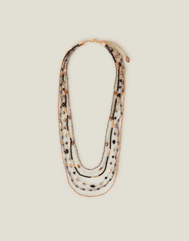 Layered Beaded Necklace, , large