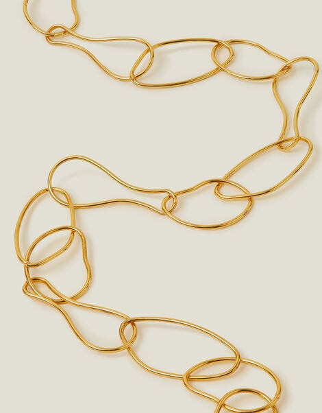 14ct Gold-Plated Molten Chain Necklace, , large