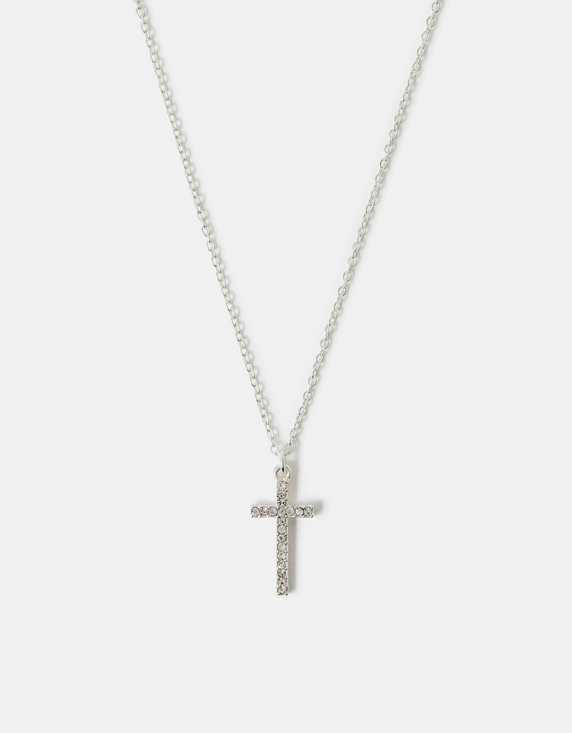 accessorize Pavé Cross Pendant Necklace