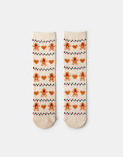 Christmas Gingerbread Man Socks, , large