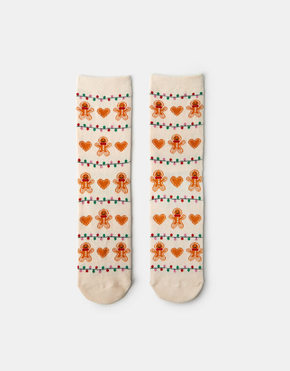Christmas Gingerbread Man Socks, , large
