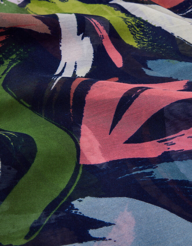 Brushstroke Abstract Print Blanket Scarf, Multi (BRIGHTS MULTI), large