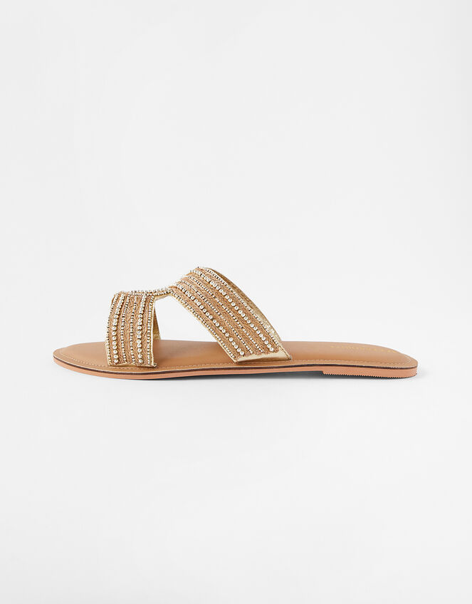 Seville Beaded Sliders, Gold (GOLD), large