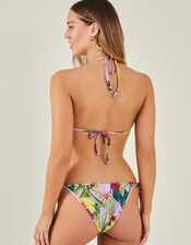 Banana Tree Print Bikini Top, Purple (LILAC), large