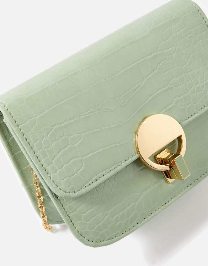 Lock Detail Chain Bag, Green (GREEN), large