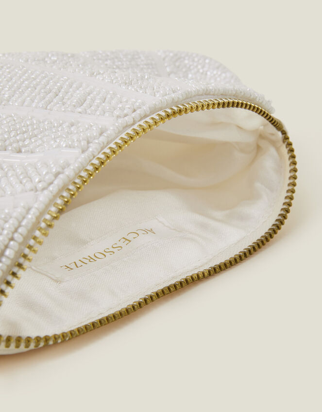 Bridal Scallop Beaded Pouch, , large