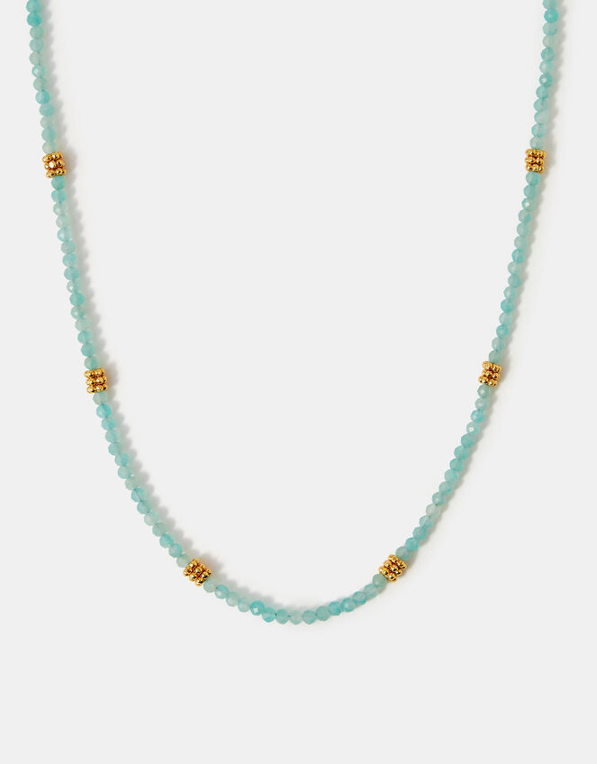 14ct Gold-Plated Quartz Beaded Necklace, , large