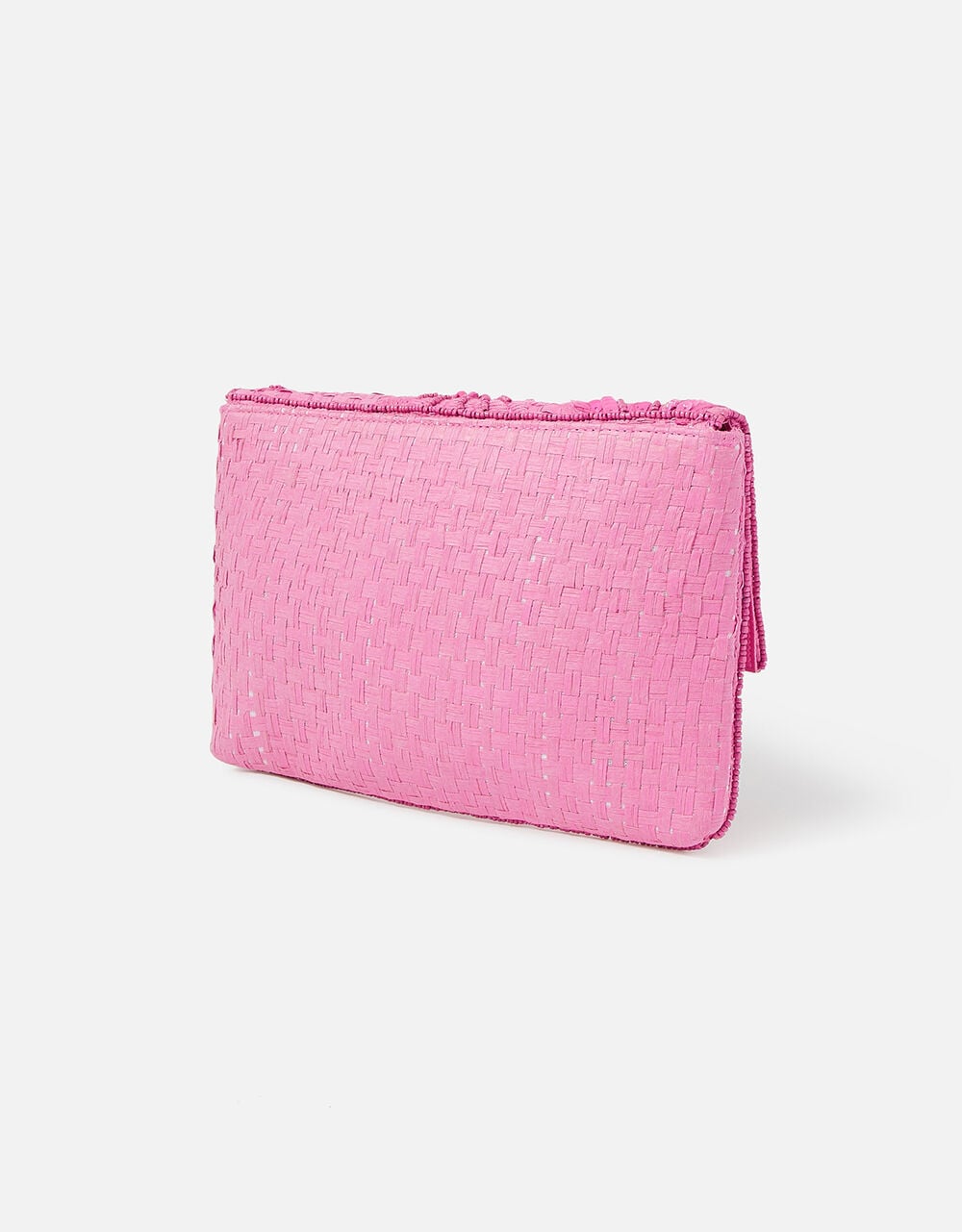 Black & Pink Embellished Box Clutch with Shoulder Strap