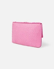 Natural Embellished Clutch Bag, Pink (PINK), large