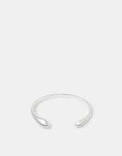 Sterling Silver-Plated Open Cuff Bracelet, , large