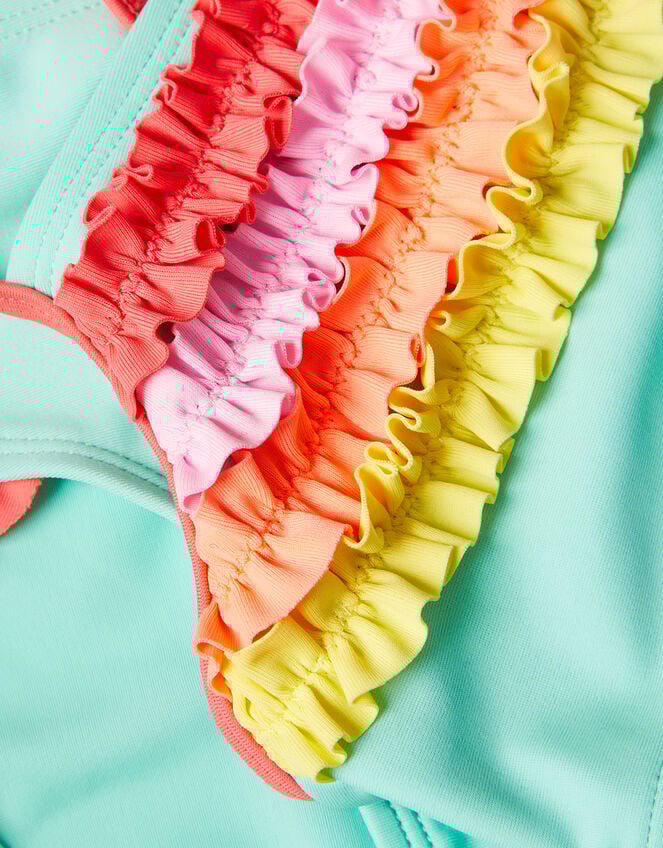 Kids Ruffle Bikini Set with Recycled Polyester, Multi (BRIGHTS-MULTI), large