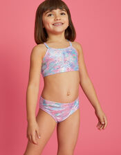 Girls Mermaid Bikini Set, Multi (PASTEL MULTI), large