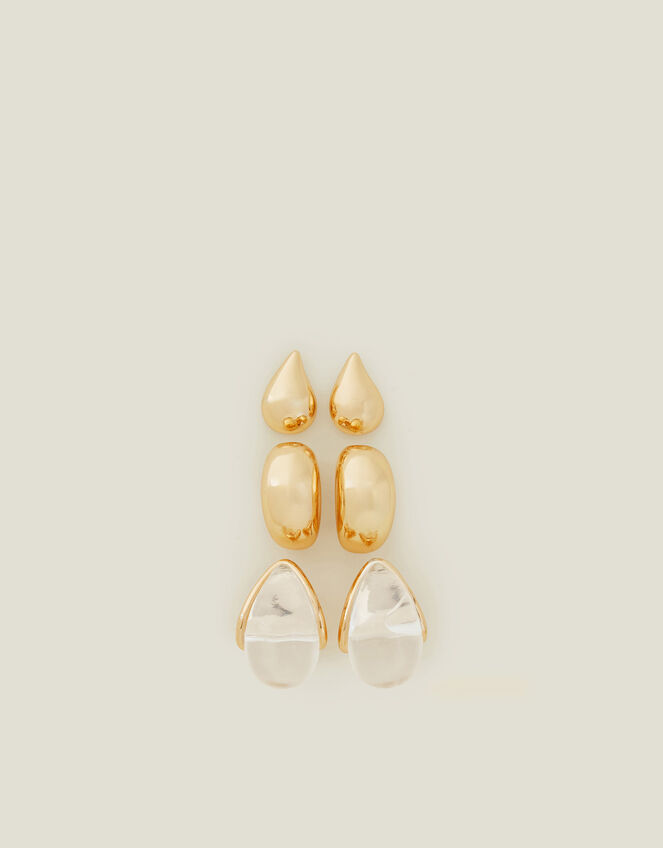 3-Pack Resin Drop Earrings, , large