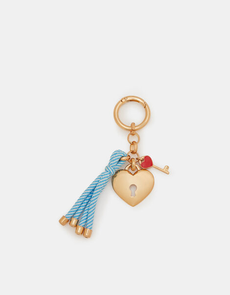 Padlock & Key Bag Charm, , large