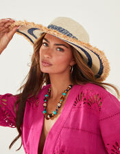 Freya Stripe Floppy Hat, , large