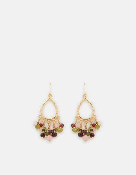Bead Cluster Teardrop Earrings, , large