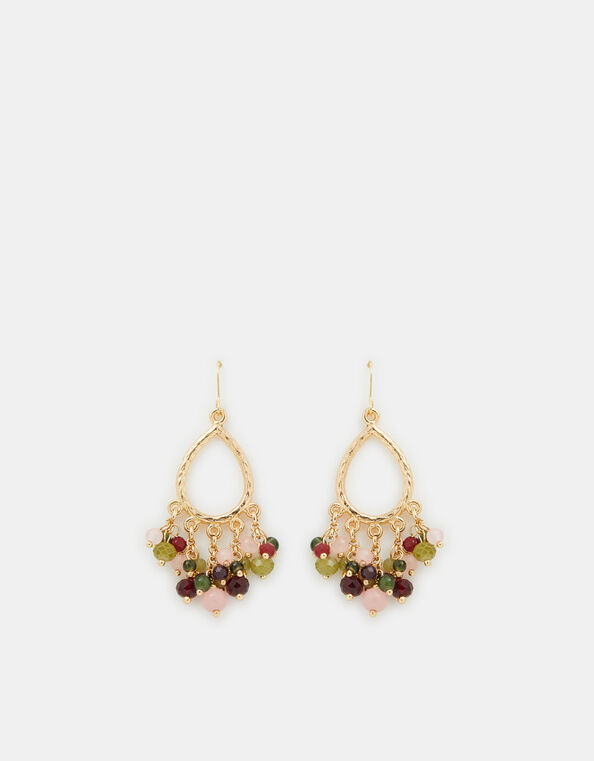 Bead Cluster Teardrop Earrings, , large