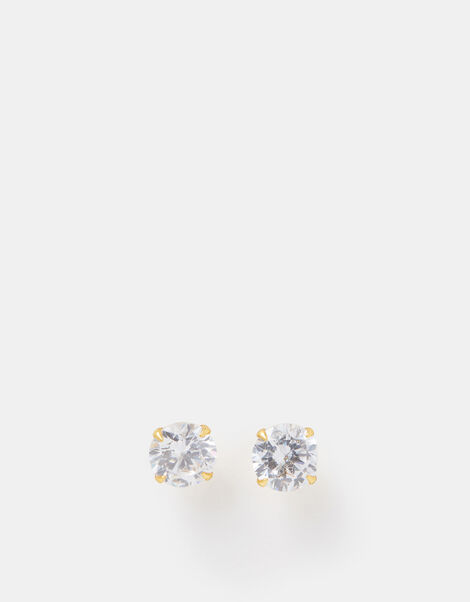 14ct Gold-Plated Large Bling Stud Earrings, , large