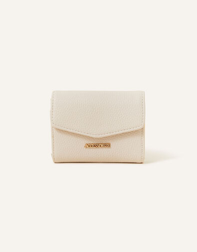 Small Flap Zip Around Purse, Cream (CREAM), large