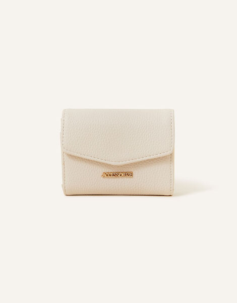 Small Flap Zip Around Purse, Cream (CREAM), large