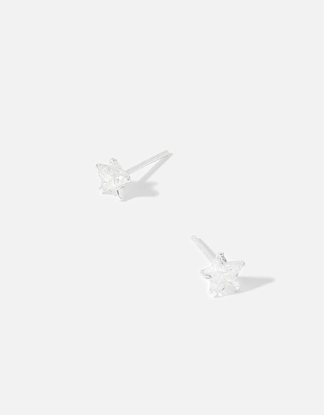 Sterling Silver Star Studs , , large