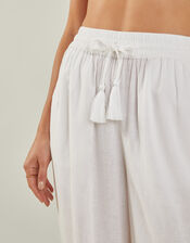 Wide Leg Beach Trousers, White (WHITE), large