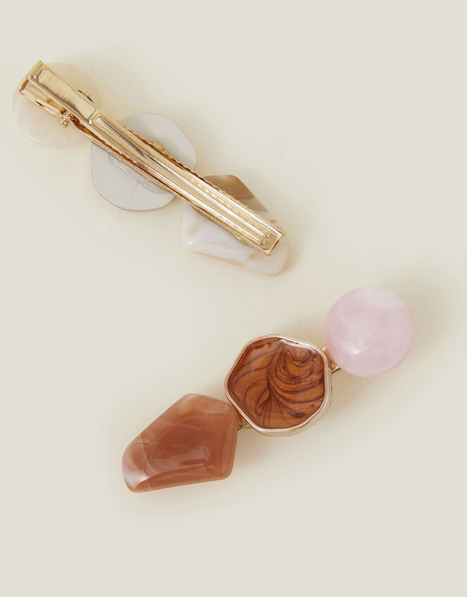2-Pack Resin Stone Hair Clips, , large