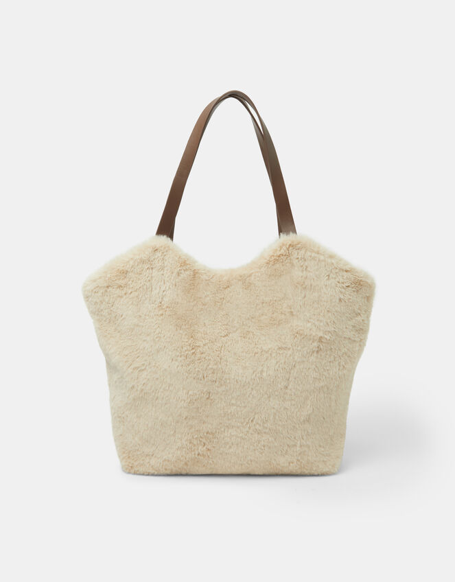 Faux Fur Shoulder Bag, , large