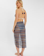 Sheer Zig-Zig Stitch Sarong, , large
