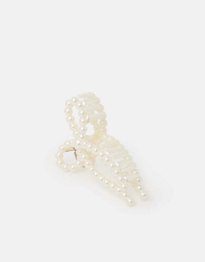 Pearl Bow Claw Clip, , large