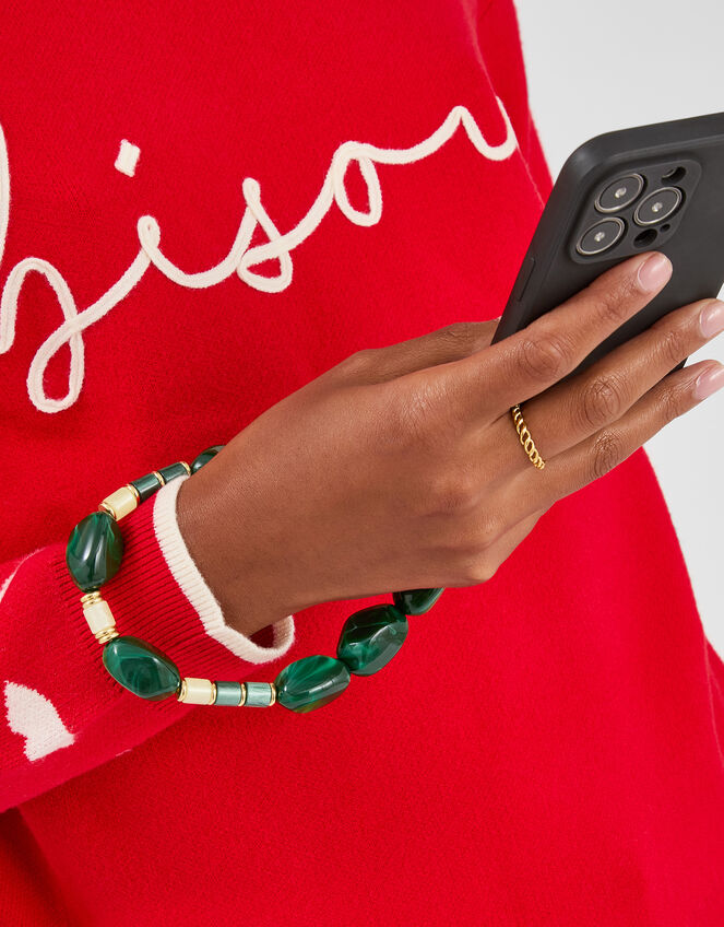 Chunky Bead Phone Wrist Strap, , large