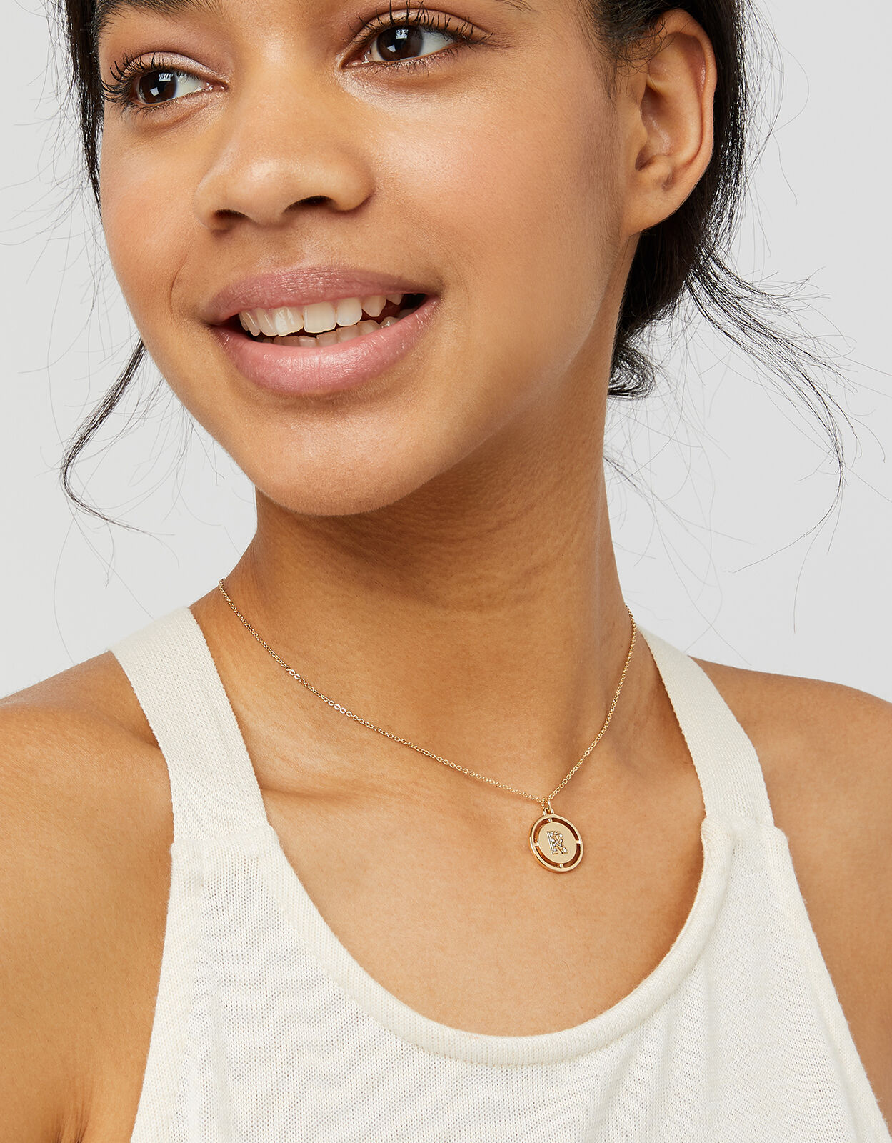 Initial coin necklace outlet