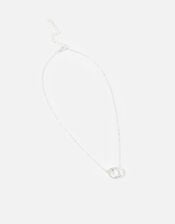 Linked Circle Pendant Necklace, Silver (SILVER), large