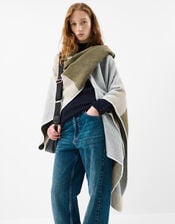 Colourblock Poncho, , large