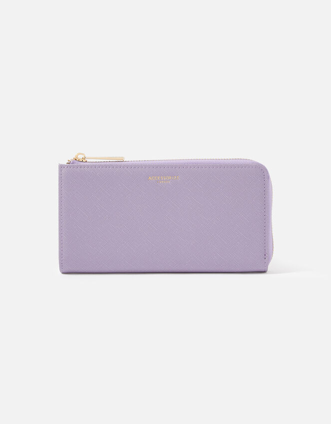 Large Zip Wallet, Purple (LILAC), large