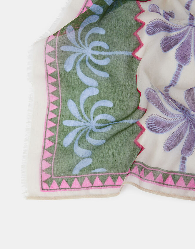 Lightweight Palm Print Scarf, , large
