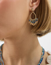 Bead Tassel Teardrop Earrings, , large