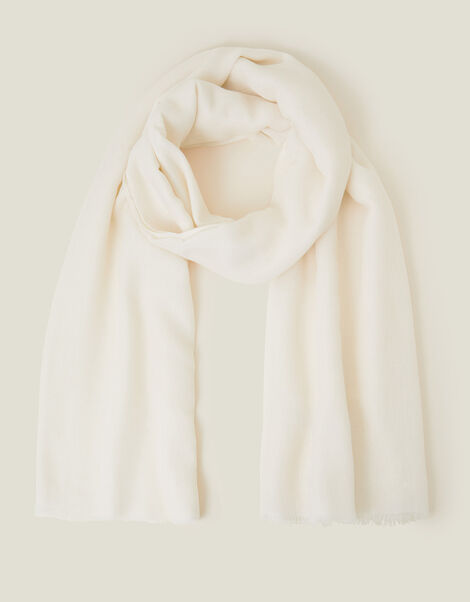 Lightweight Plain Scarf, Natural (NATURAL), large