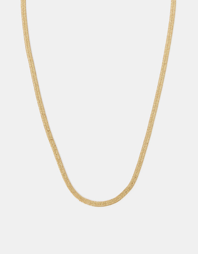 14ct Gold-Plated Omega Chain Necklace, , large