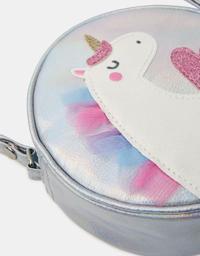 Girls Round Unicorn Crossbody Bag, , large