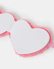 Girls Fluffy Heart Notebook, , large