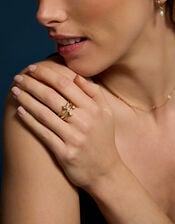 3-Pack 14ct Gold-Plated Celestial Rings, Gold (GOLD), large