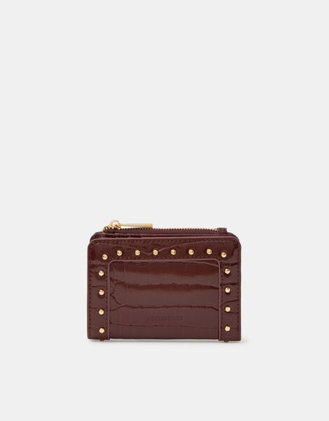 Patent Croc Stud Purse, , large