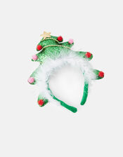 Glitter Christmas Tree Headband, , large