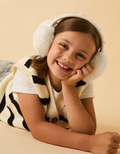 Girls Pearl Embellished Earmuffs, , large