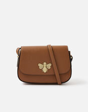 Britney Bee Cross-Body Bag, Tan (TAN), large